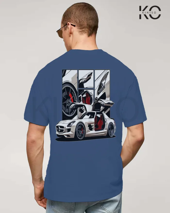 Graphic automobile t shirts for males with Luxury Racing Car Style Printed